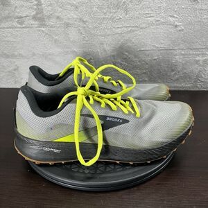 Brooks Catamount Men's Size 11.5 Gray Green Lace Up Trail Running Athletic Shoes